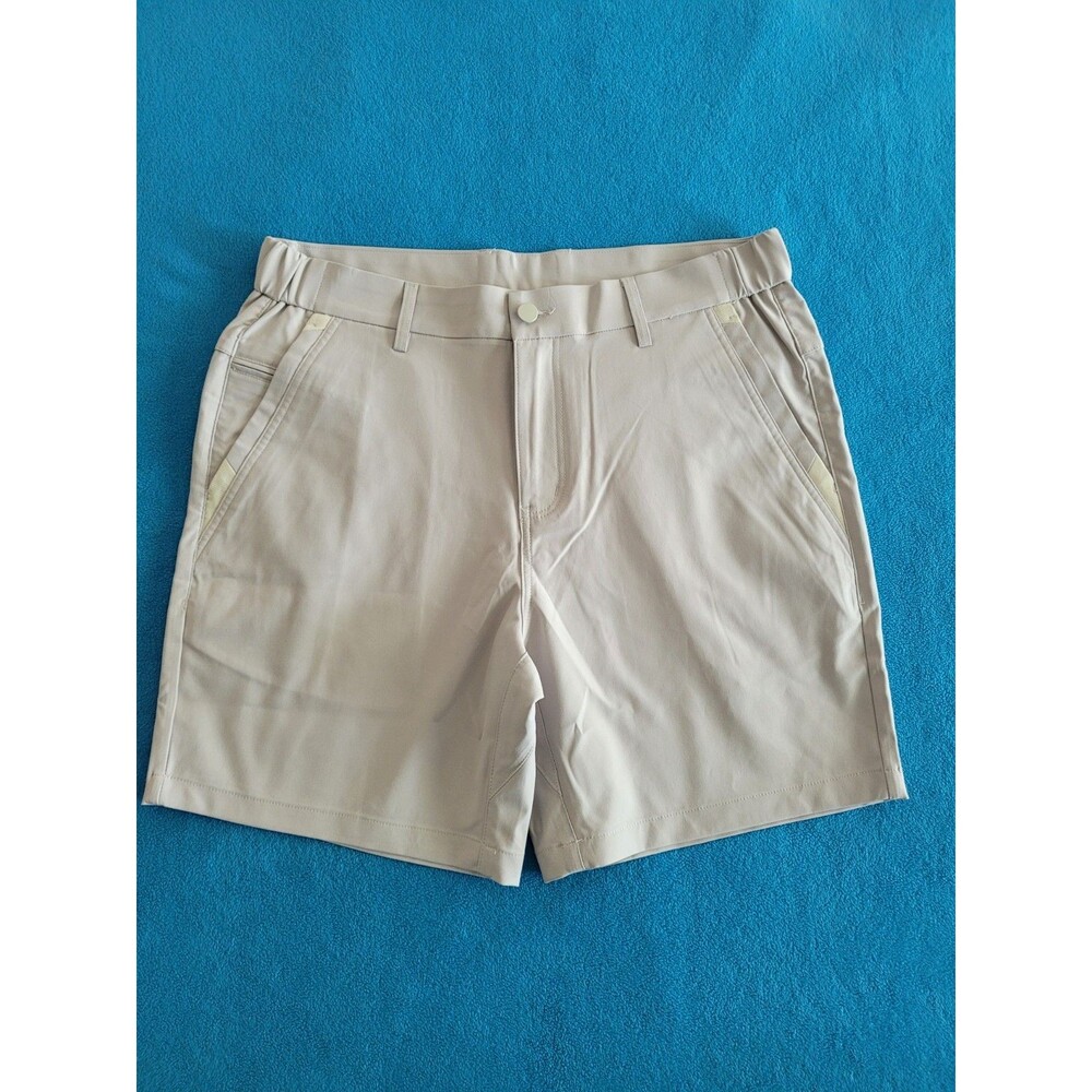 JACK ARCHER Jetsetter Men's Shorts 32 Tech Flex Golf Stone Beige Performance 7"